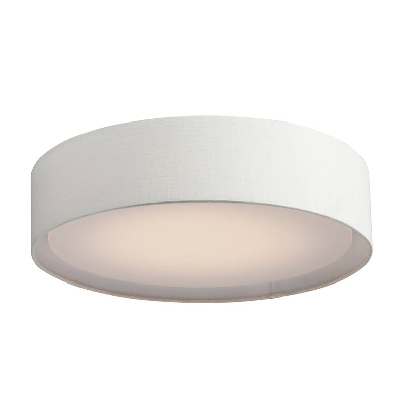 Maxim Prime 20" LED Flush Mount Drum Ceiling Fixture - Oatmeal Linen