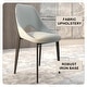 preview thumbnail 69 of 83, Amalfi Mid-Century Modern Upholstered Dining Chair - Open Back Side Chair with Metal Legs for Kitchen, Dining Room & Living Room
