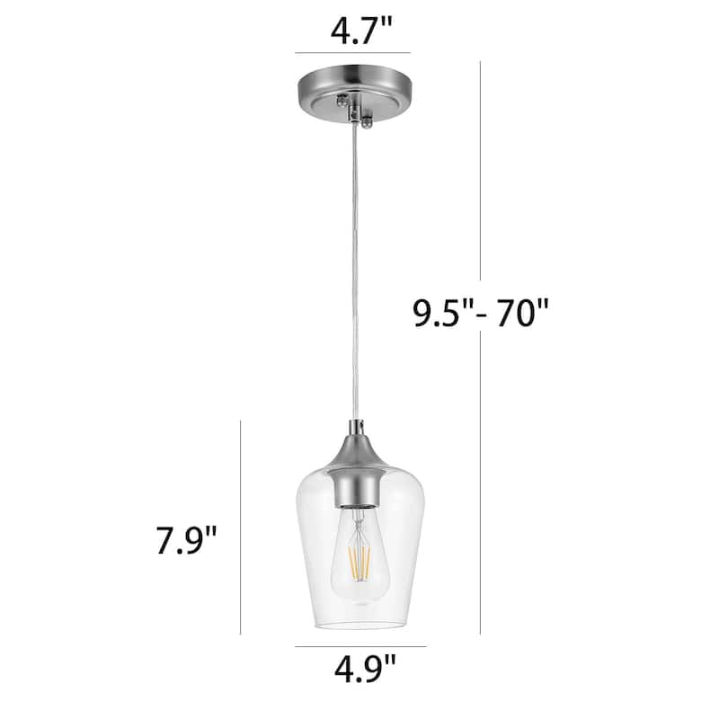 Kitchen Pendant Light Island Clear Glass
