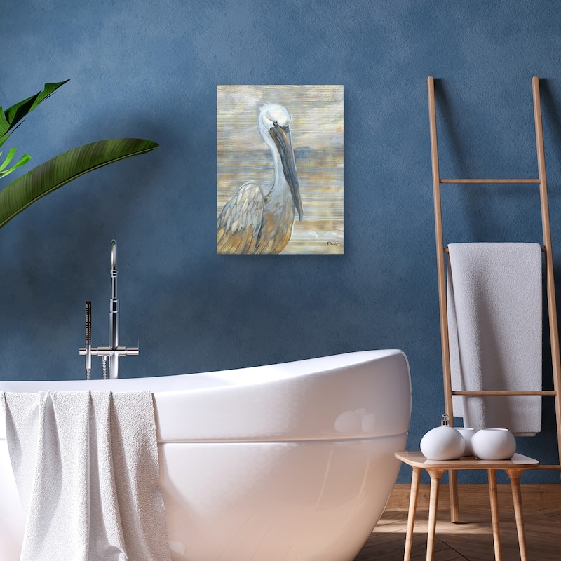 Golden Salty Pelican by P Brent Cnvs Art