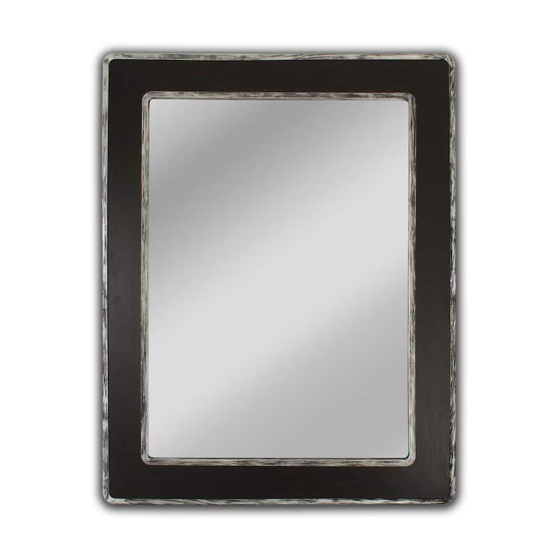 Silver/ Black Wall Mounted Accent Mirror - Silver