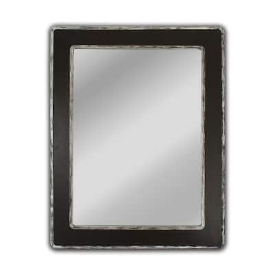 Silver/ Black Wall Mounted Accent Mirror - Silver