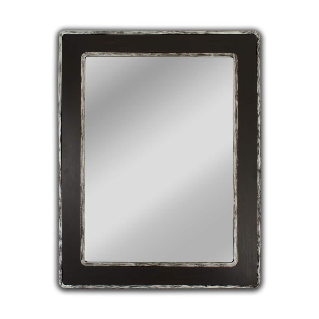 Silver/ Black Wall Mounted Accent Mirror - Silver