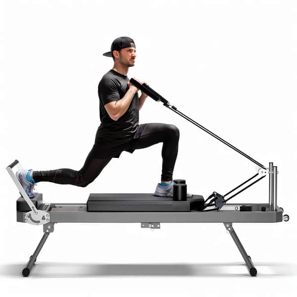 slide 2 of 8, Extra Large Black Pilates Reformer