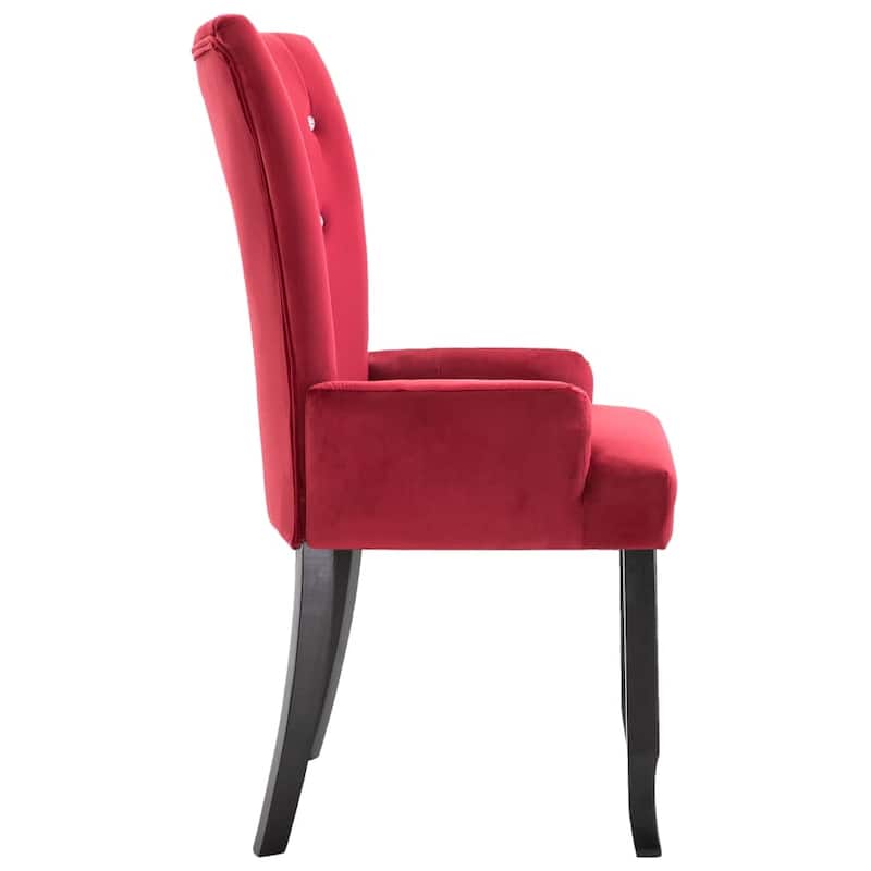 vidaXL Dining Chairs High Back Kitchen Side Chair for Home Dining Room Velvet - 21.3" x 22" x 41.7"