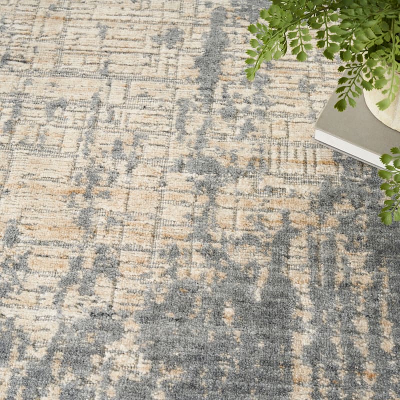 Nourison Harmony Indoor only Beige Abstract Area Rug