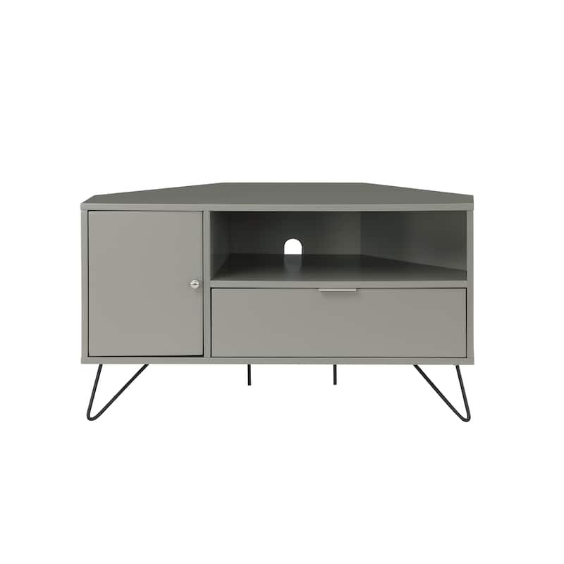 Talley Mid-Century Modern 41-inch 1-Open Shelf Corner TV Console by Furniture of America