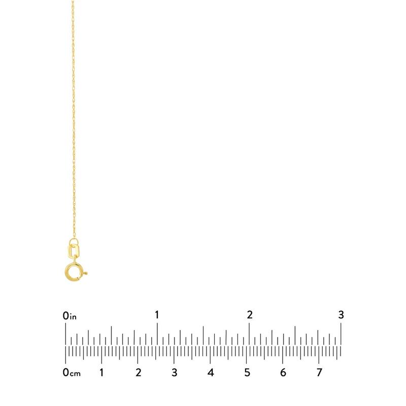 Curata 14k Yellow Gold 0.65mm Rope Chain Necklace (Spring Ring)