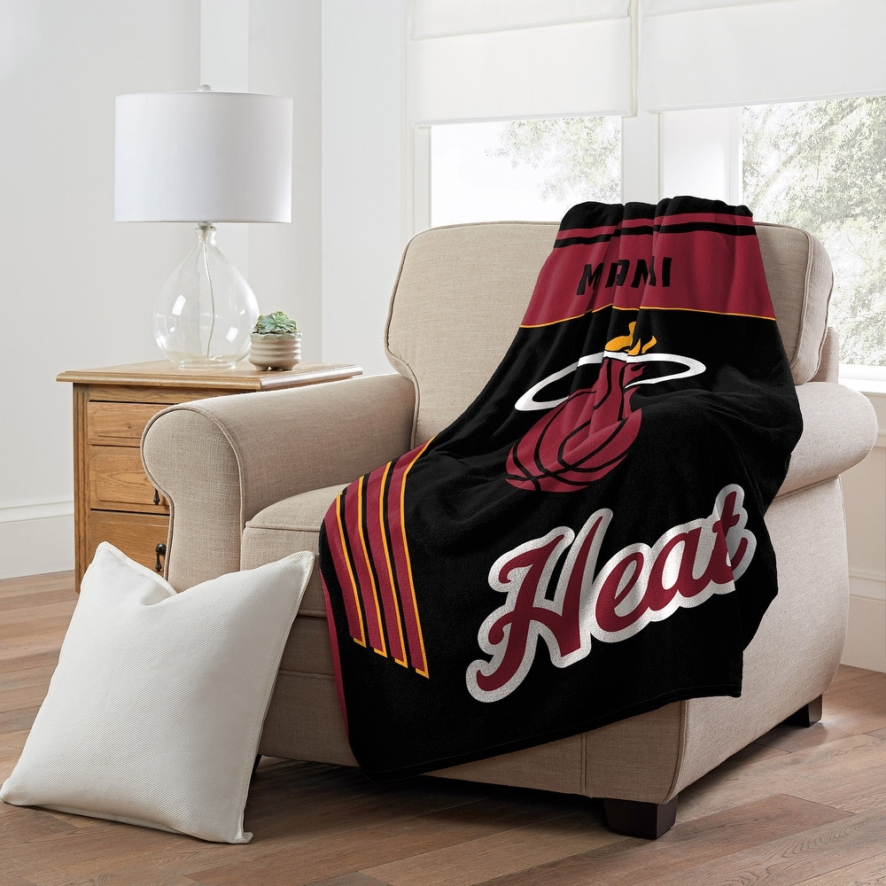 Northwest NBA Miami Heat Personalized Silk Touch Sherpa Throw Blanket, 50 x 60, Jersey