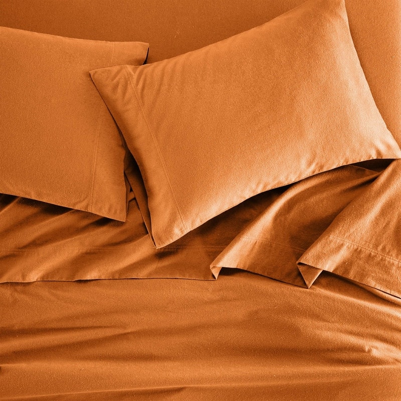 Superior Solid Flannel Cotton Fuzzy Deep Pocket Sheet Set