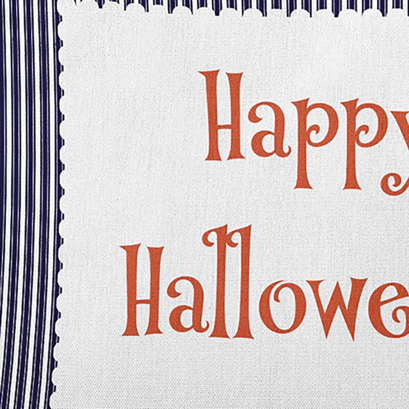 Halloween Happy Halloween Ticking Accent Pillow