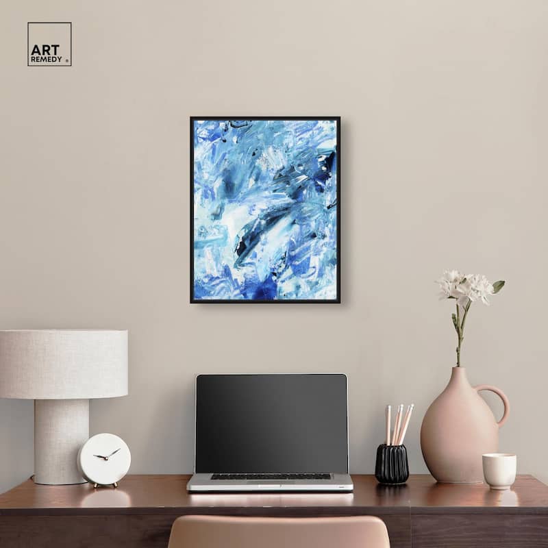 Impasto Blues Canvas by Art Remedy