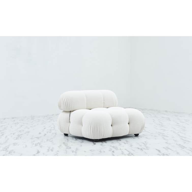Warthman 38'' Wide Slipper Chair - White