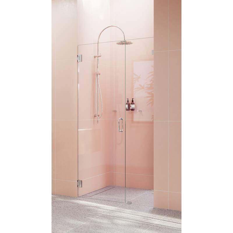 Glass Warehouse 78" x 35.5" Frameless Shower Door - Wall Hinge