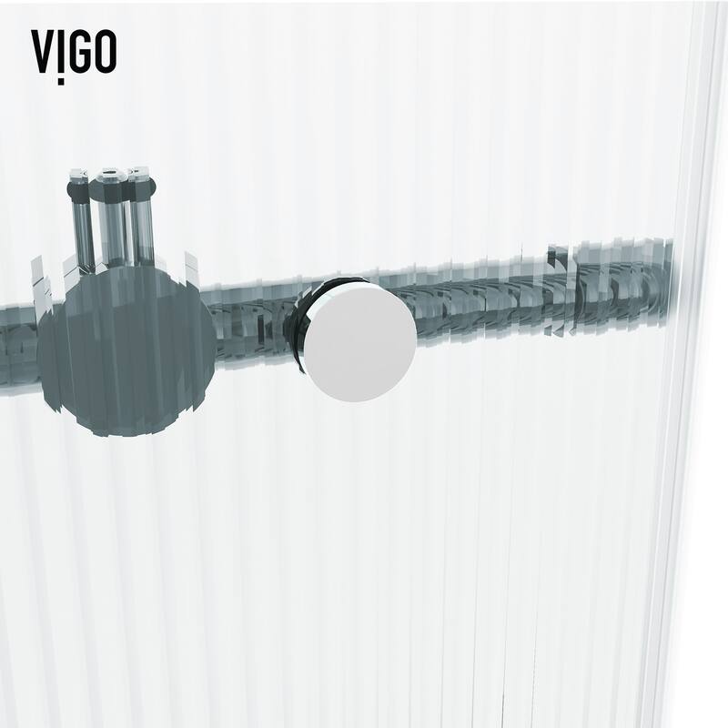 VIGO Elan 56" to 60" W x 74" H Frameless Sliding Shower Door