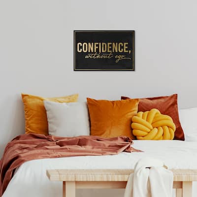 Wynwood Studio Canvas Typography and Quotes Without Ego Black Gold and Metallic Gold Modern & Contemporary Wall Art Canvas Print