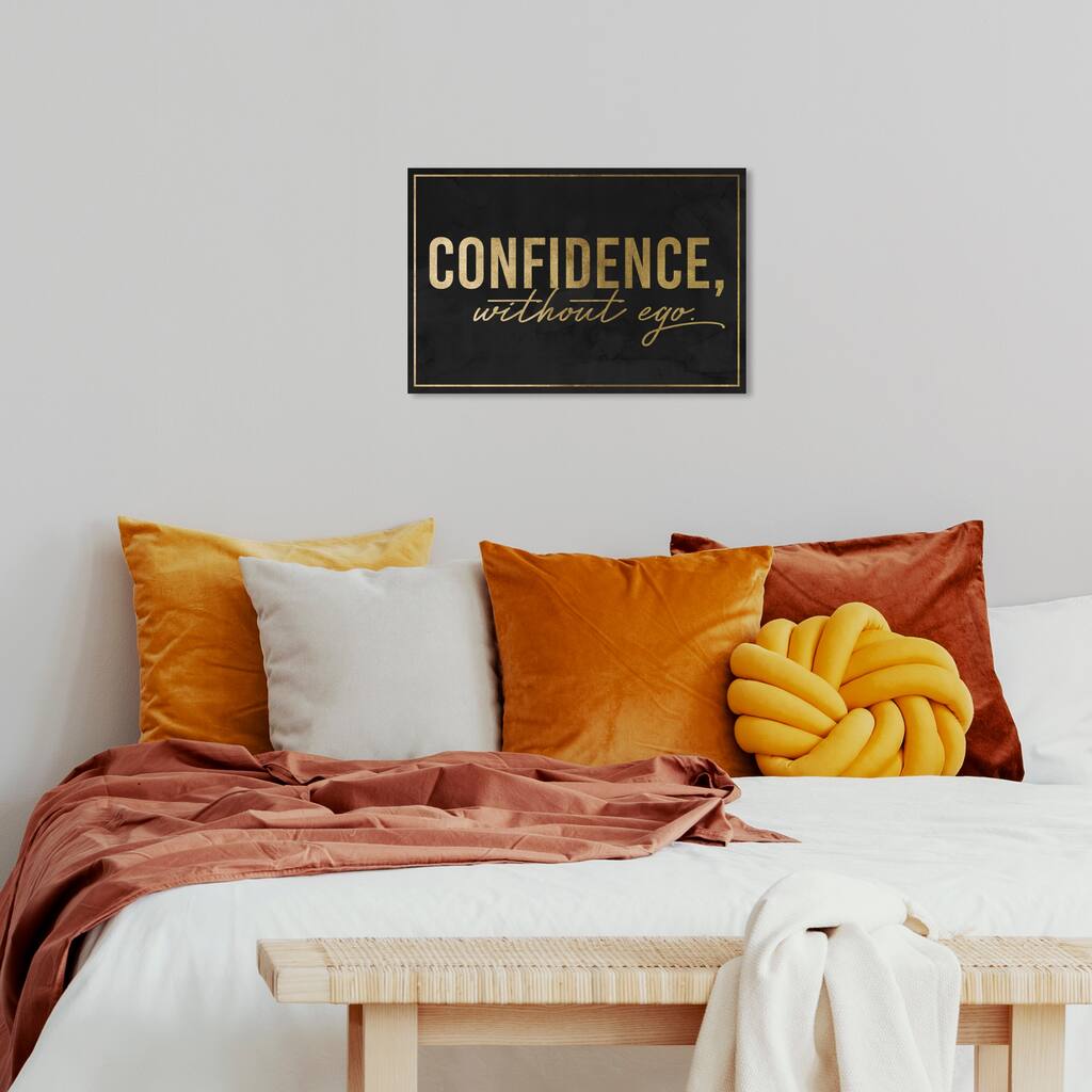 Wynwood Studio Canvas Typography and Quotes Without Ego Black Gold and Metallic Gold Modern & Contemporary Wall Art Canvas Print