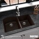 preview thumbnail 43 of 64, Karran Undermount Quartz 32 in. 60/40 Double Bowl Kitchen Sink Kit