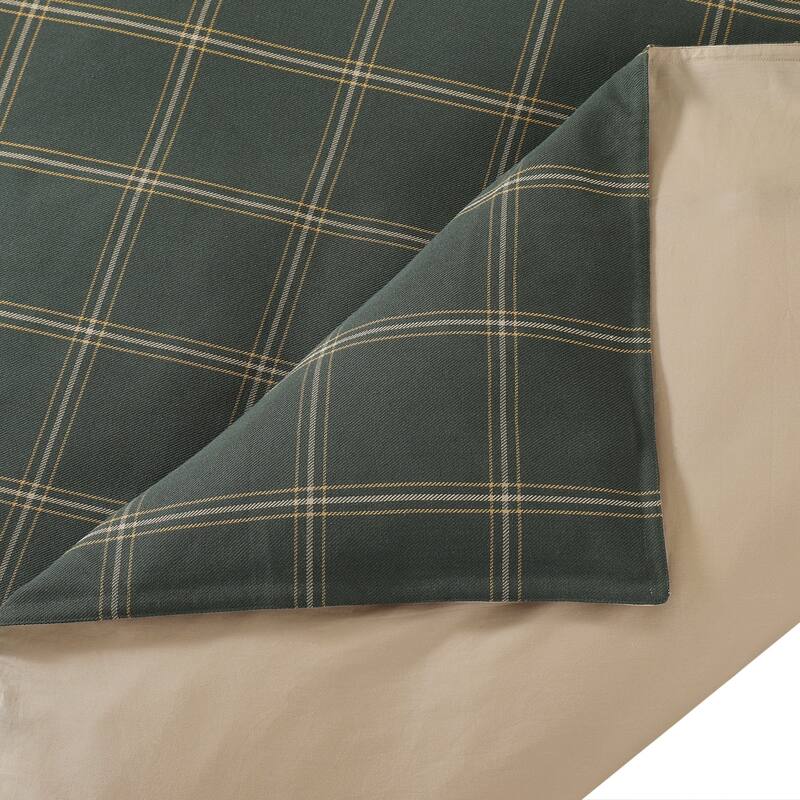 HiEnd Accents Windowpane Plaid Modern Rustic Bedding 3 Piece Duvet Cover Set