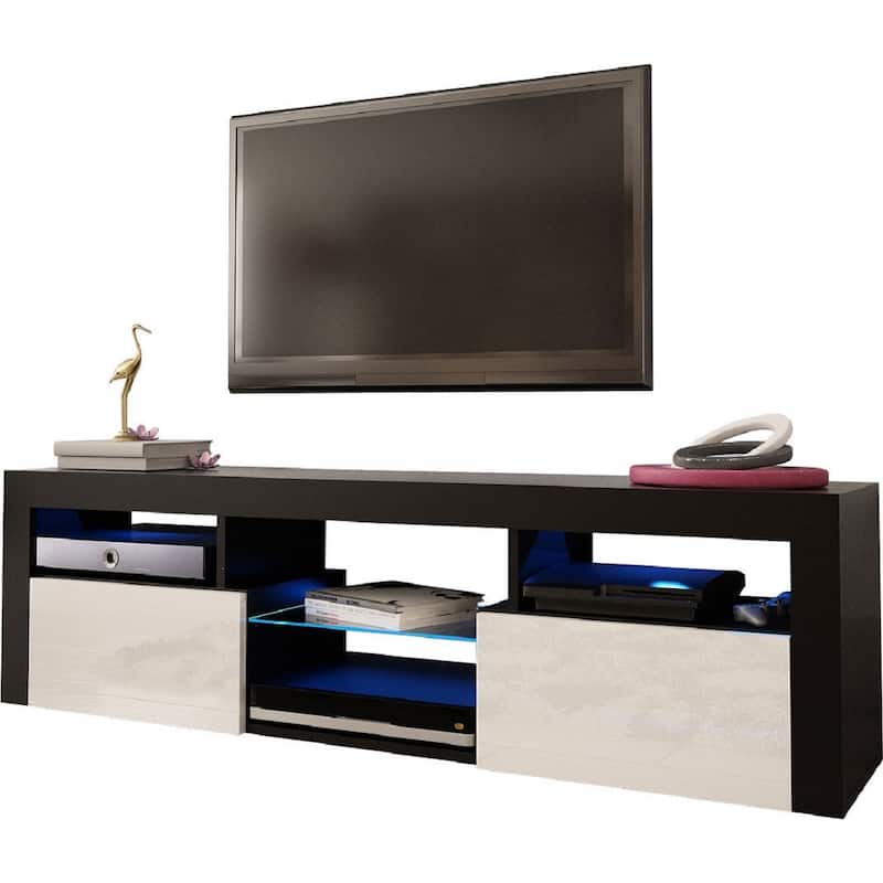 Bari 160 Wall Mounted Floating 63" TV Stand with 16 Color LEDs