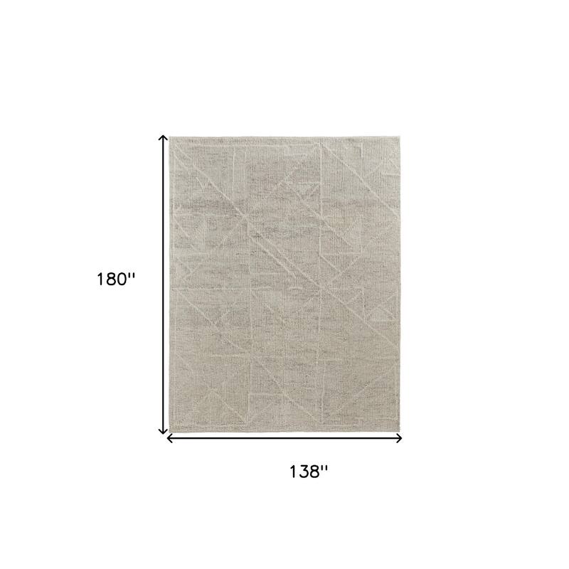 HomeRoots Solid Color Scandinavian Rectangle Area Rug - 180.00 in. x 138.00 in. x 0.39 in.