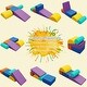 preview thumbnail 12 of 30, Foam Climbing Blocks Toddlers 5 Pieces Baby Activity Play Set Indoor