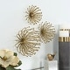 preview thumbnail 3 of 5, Uttermost Aga Gold Metal Wall Decor, S/3 - 11 W x 7.25 H x 11 D (inches)