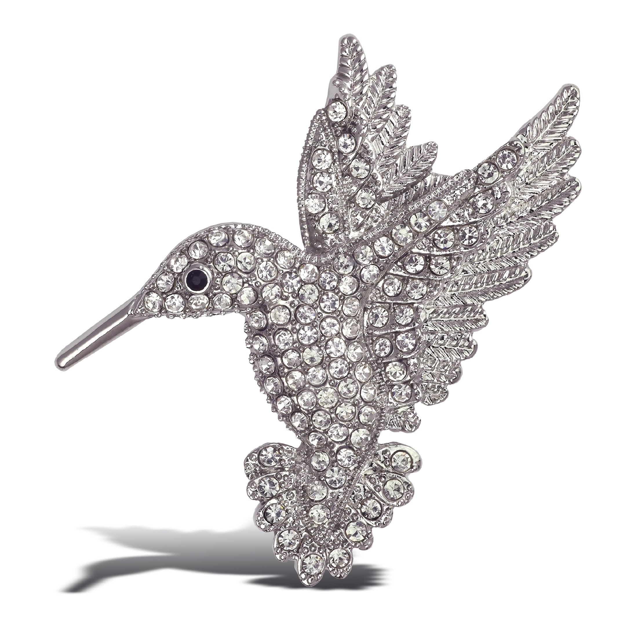 Aqua79 Hummingbird Sparkling Refrigerator Magnet with Rhinestones - 2 Inch