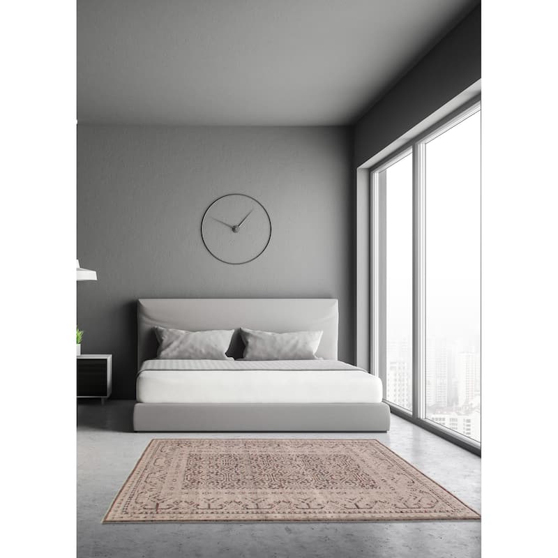 ECARPETGALLERY Hand-knotted Tangier Light Grey Wool Rug - 5'6 x 7'5