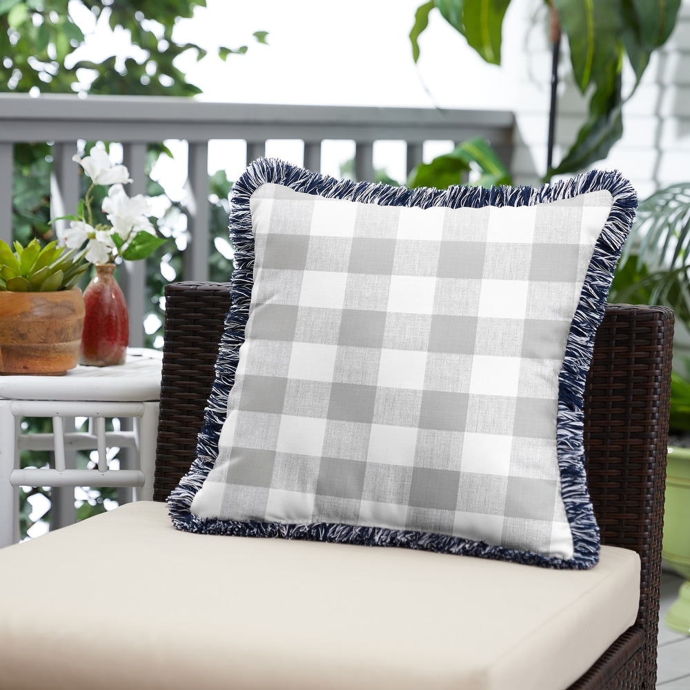 buffalo plaid patio cushions