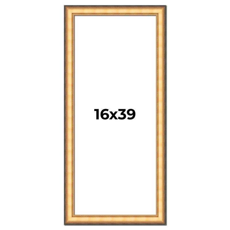 16x39 Frame Gold Plein Aire Solid Wood Picture Frame Width 2 Inches |