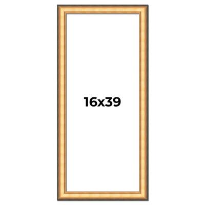 16x39 Frame Gold Plein Aire Solid Wood Picture Frame Width 2 Inches |