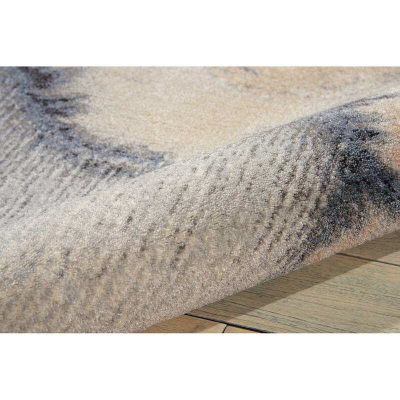 Cakux Power Loomed Abstract Modern Stain Resistant Area Rug By HomeRoots