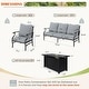 preview thumbnail 113 of 119, MAISON ARTS Outdoor Sofa Set 4/6-Piece Patio Conversation Set with 45'' Gas Fire Pit Table