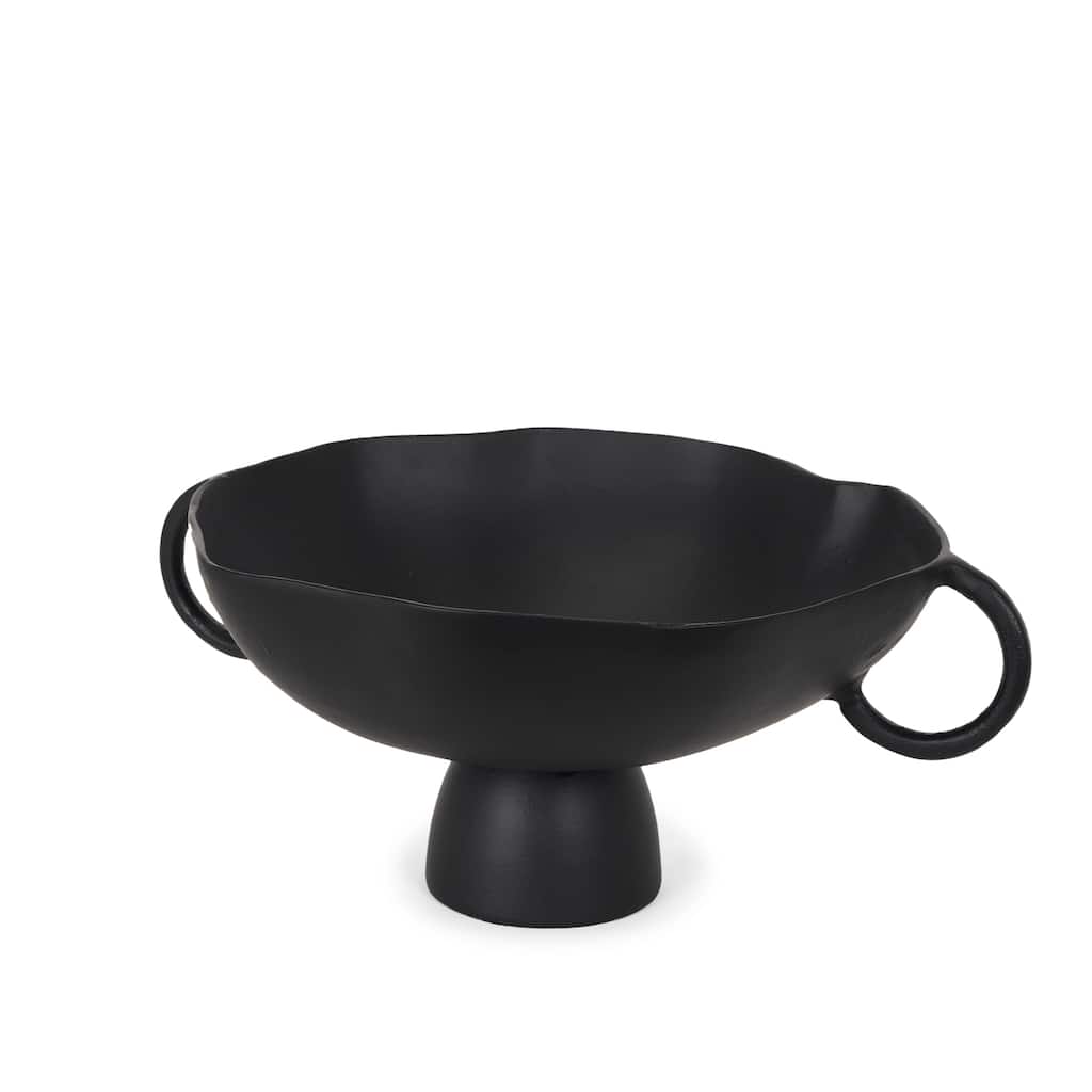 Radka Large Matte Black Metal Decorative Bowl - 15.75 x 19.69 x 8.25