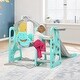 preview thumbnail 21 of 21, Costway 4-in-1 Toddler Climber and Swing Set w/ Basketball Hoop & Ball