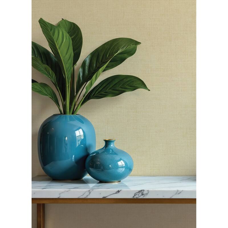 A-Street Prints Alba Cream Open Weave Wallpaper