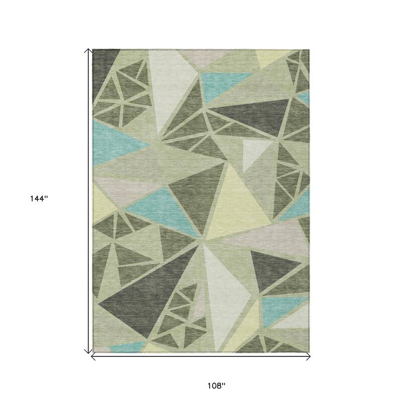 HomeRoots Geometric Transitional Rectangle Outdoor Rug