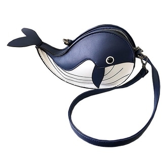 Shop QZUnique Women&#39;s Cute Whale Shape PU Leather Shoulder Handbag Animal Style Crossbody Bag ...