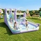 preview thumbnail 6 of 6, Oxford Cloth Rainbow Inflatable Water Bounce Castle In Pink And Purple With Slide And Climbing Wall - N/A