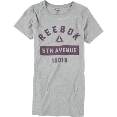 Reebok Womens 5th Avenue 10018 Graphic T-Shirt,, Grey, Small