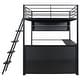 preview thumbnail 8 of 28, Full Size Loft Bed with Desk, LED Shelves, and Storage - Metal Frame with Guardrails and Ladder, Space-Saving Design for Teens