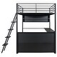 preview thumbnail 19 of 24, Modern Loft Bed with LED Design, Desk and 4 Storage Shelves, Space-Saving Metal Loft Bed Frame with Full-Length Guardrails