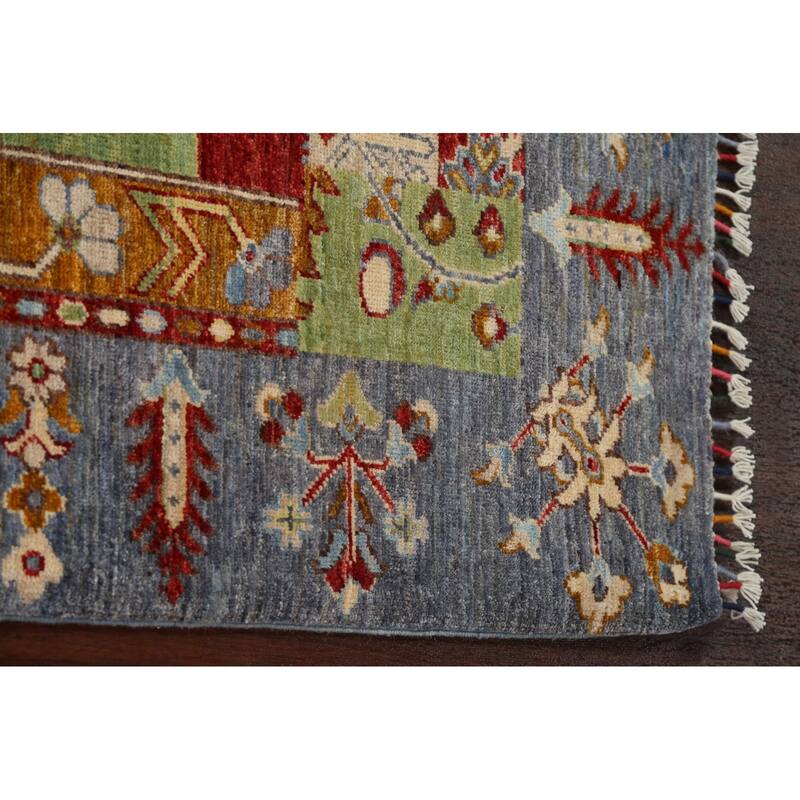Vegetable Dye Kazak Oriental Wool Area Rug Hand-knotted Foyer Carpet - 3'11" x 5'9"