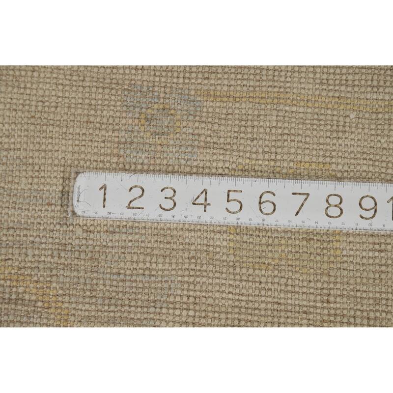 Hand Knotted Oriental 100% Wool Carpet Transitional All-Over Greys & Charcoal Oushak Area Rug - 11' 9'' X 8' 8''