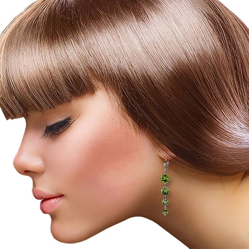 14K Solid Gold Chandelier Natural Peridot Gemstone Chandelier Earrings