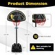 preview thumbnail 4 of 8, 4.25-10 Feet Portable Adjustable Basketball Goal Hoop System - 42.5" x 27.5" x 8.5"