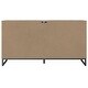 preview thumbnail 4 of 3, 6 Drawer Wooden Dresser with Metal Legs, Washed Brown and Black