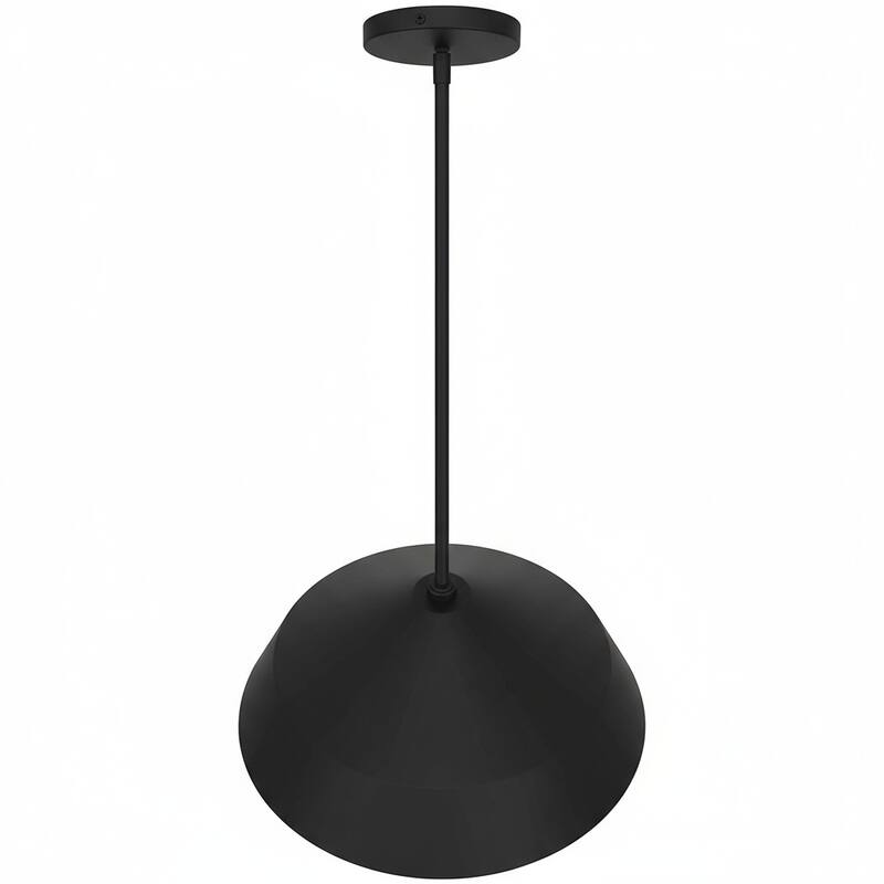 14 inch LED Ceiling Light 25W 1500 Lumens Dimmable 5 Color Temperatures Etched Glass - Black