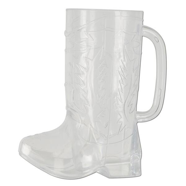 Shop Club Pack Of 12 Clear Country Western Cowboy Boot Party Mug Decorations 17oz Overstock 16646347